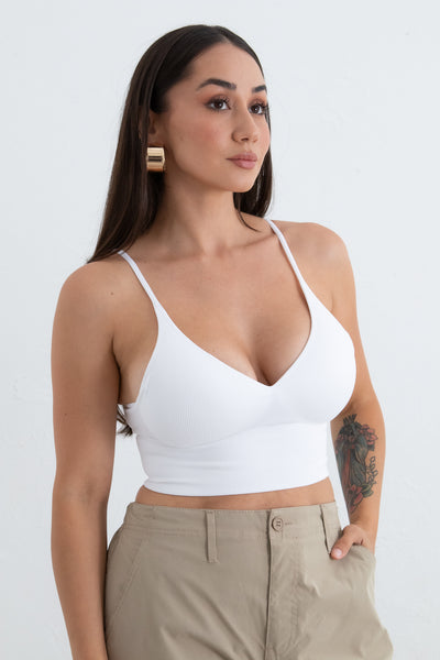 Modern Essential - White Padded Cami Top