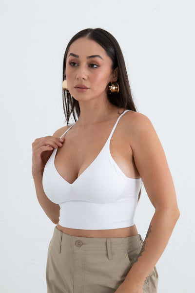 Modern Essential - White Padded Cami Top