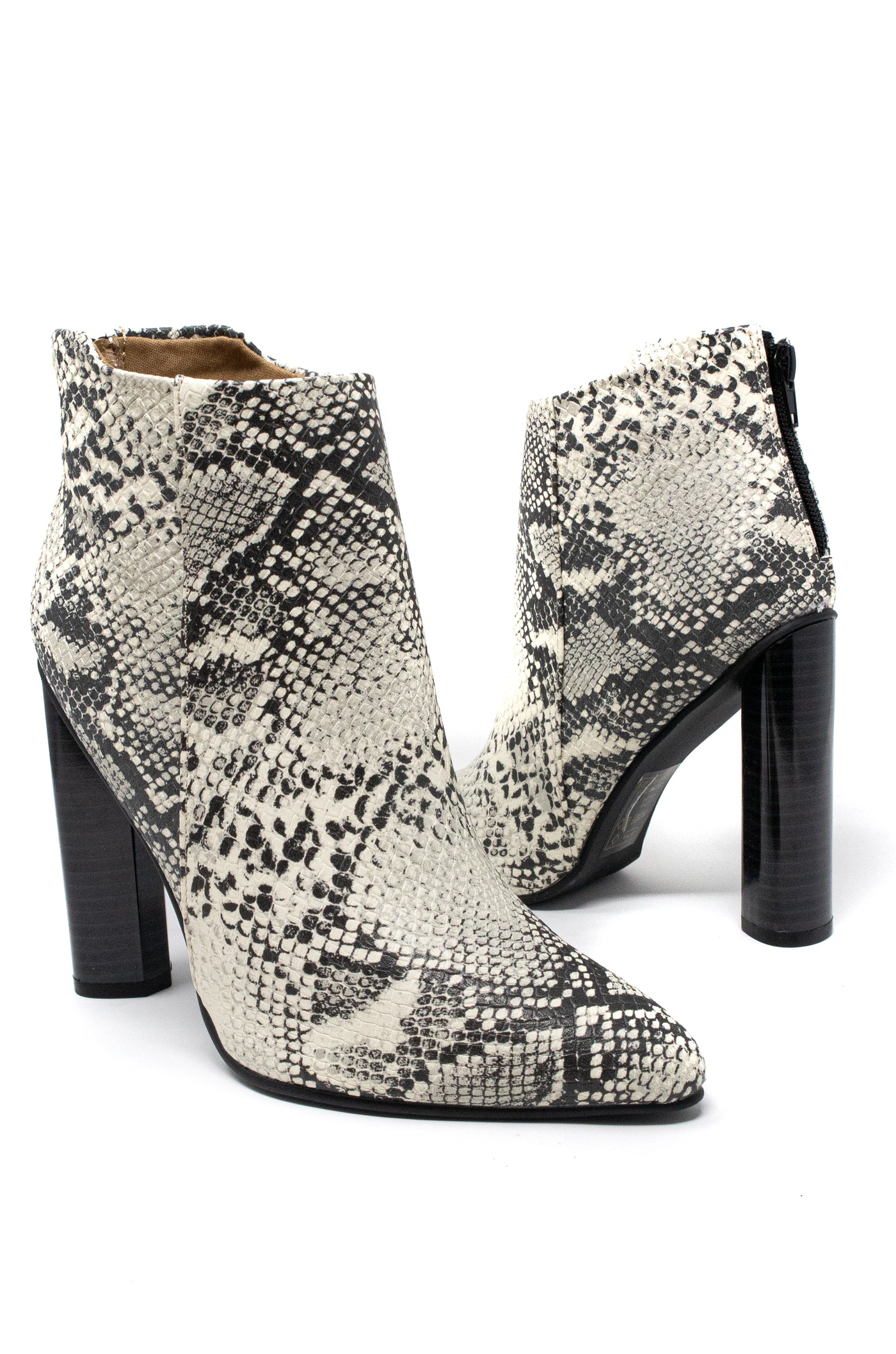 Shot Caller - Stone Snake Ankle Booties