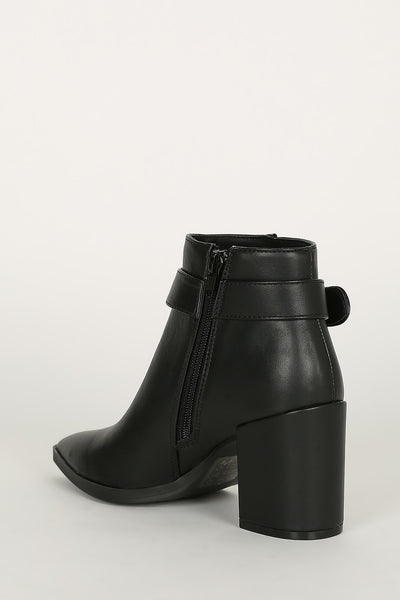 Last Call - Black Double Ring Booties