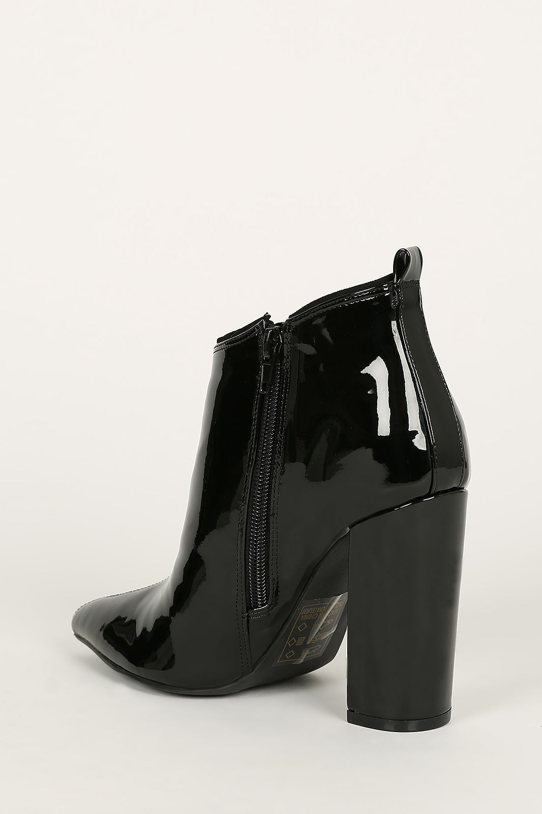 Midnight Muse - Black Pointed Toe Ankle Booties 